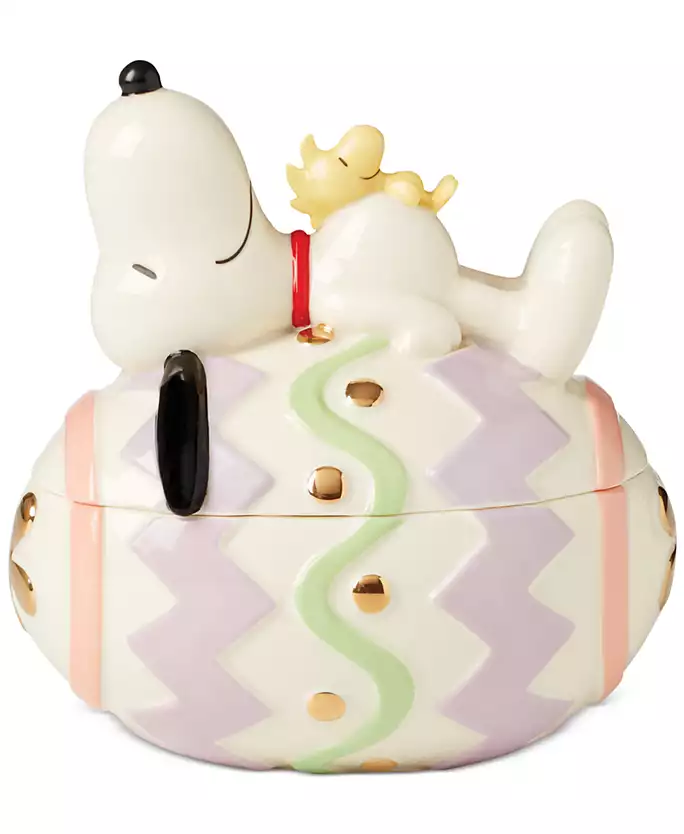 Peanuts Snoopy & Woodstock Covered Candy Dish