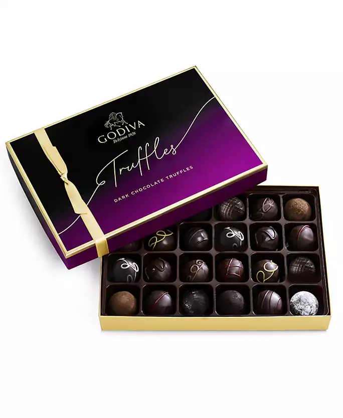 Dark Truffles Gift Box, 24 Piece